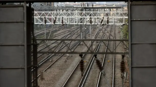 Railway tracks near Euston Railway terminus