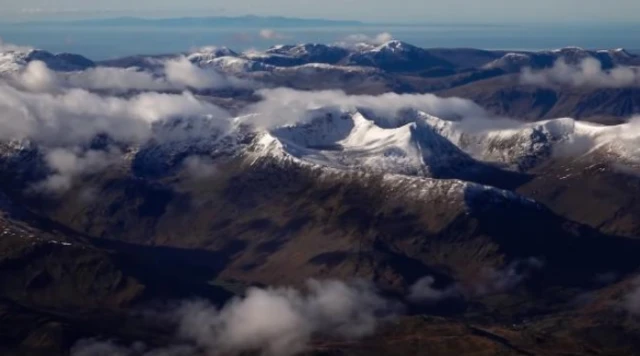 Aerial shot of Helvellyn