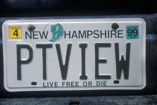 New Hampshire license plate
