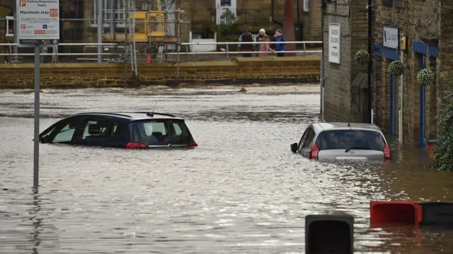 Flooding in Mytholmroyd