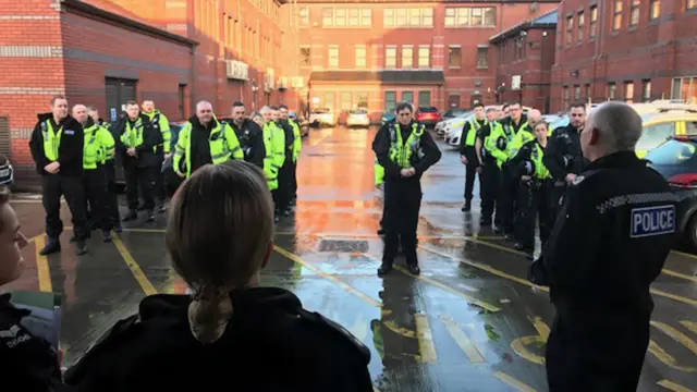 Officers being briefed