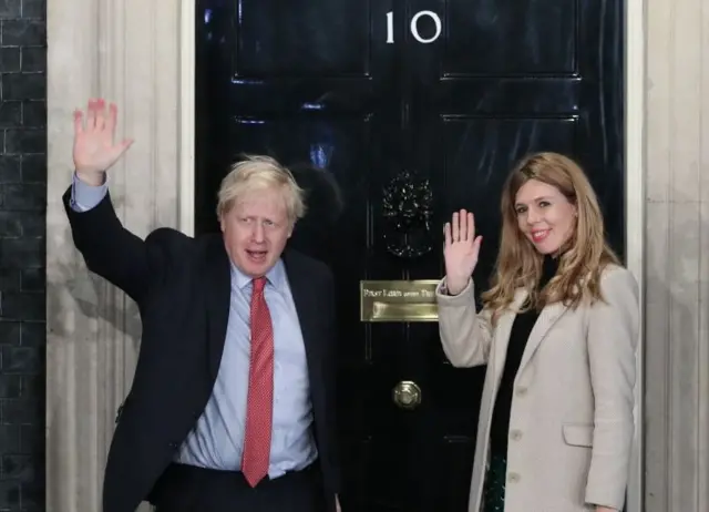 Boris Johnson and his partner Carrie Symmonds