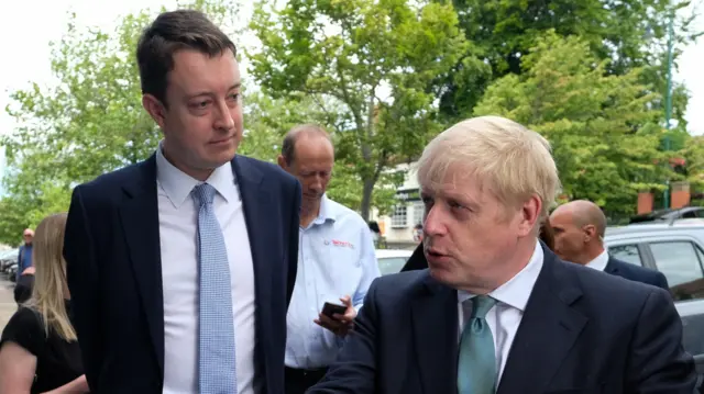 Simon Clarke and Boris Johnson