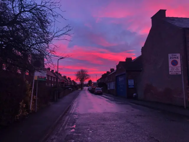 Sunrise over Northallerton