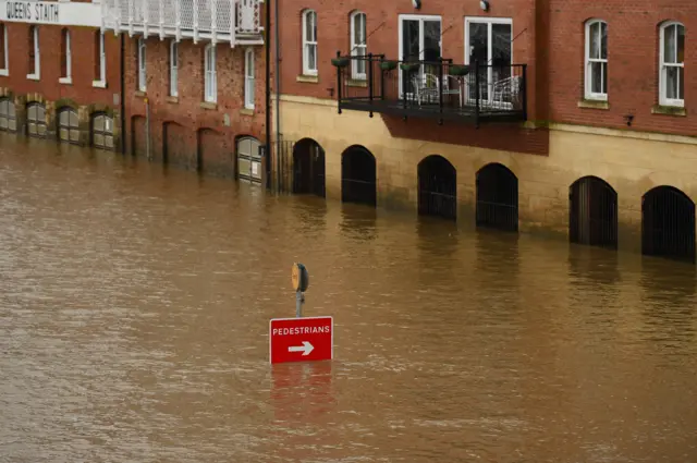 Sign in water