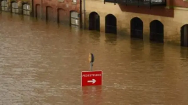 River Ouse in flood in York