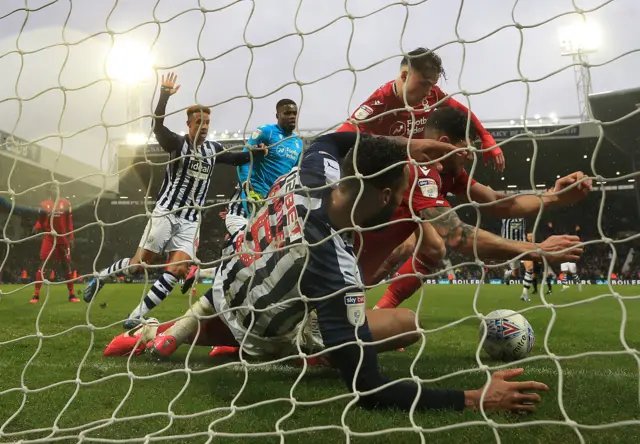 West Brom's late disallowed goal