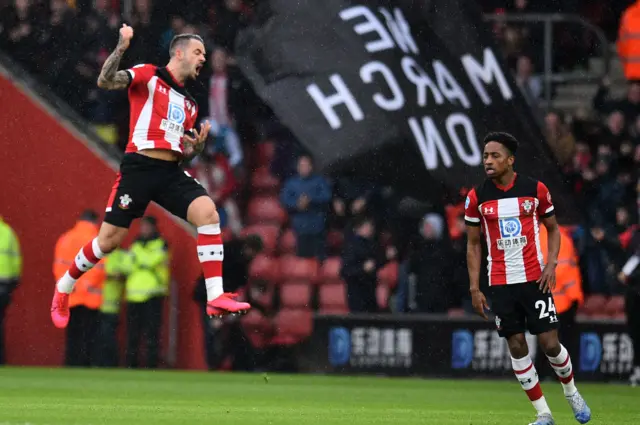 Danny Ings celebrates