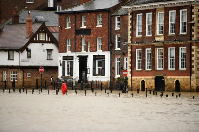 River flooded in York