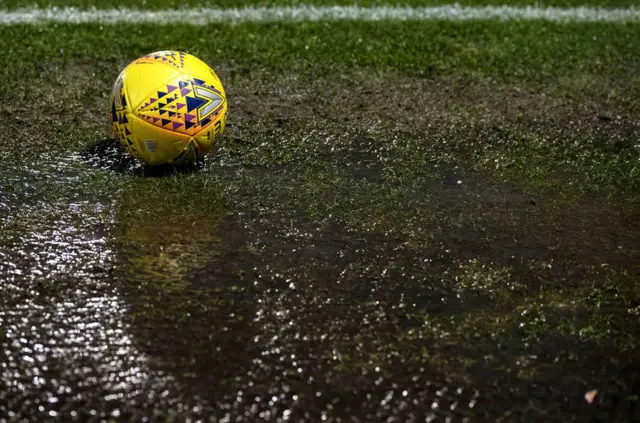 Ball in a puddle