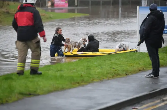 Rescue in Nantgarw, south Wales