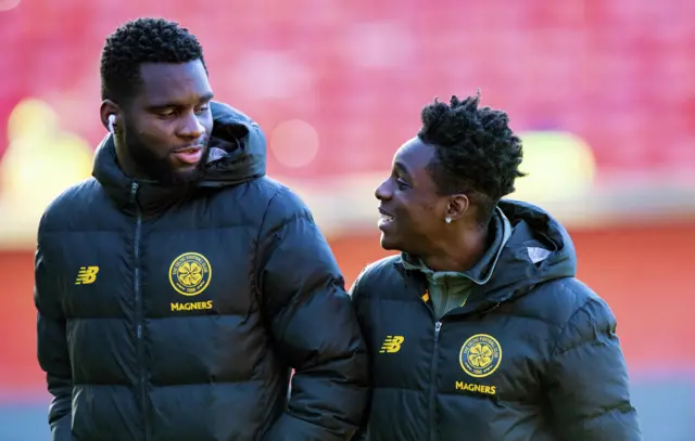 Celtic's Odsonne Edouard and Jeremie Frompong