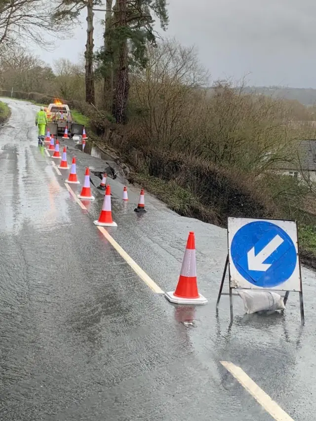 Road collapse