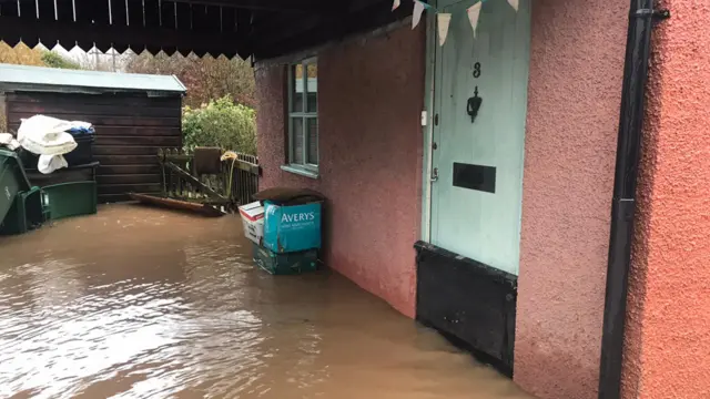 Clun flooding