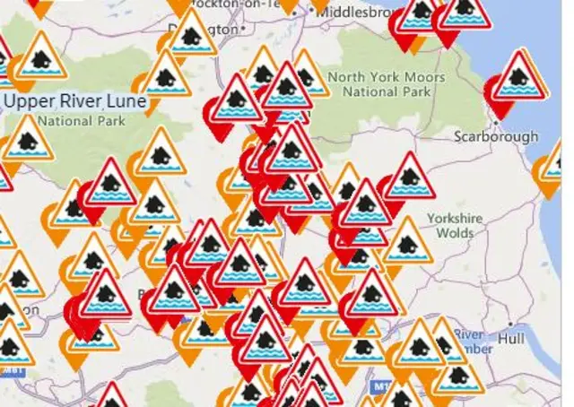 Fllod warning map