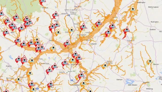 Flood map