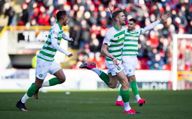 Kristoffer Ajer fired home the winner for Celtic