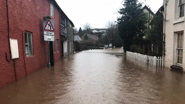 Clun flooding