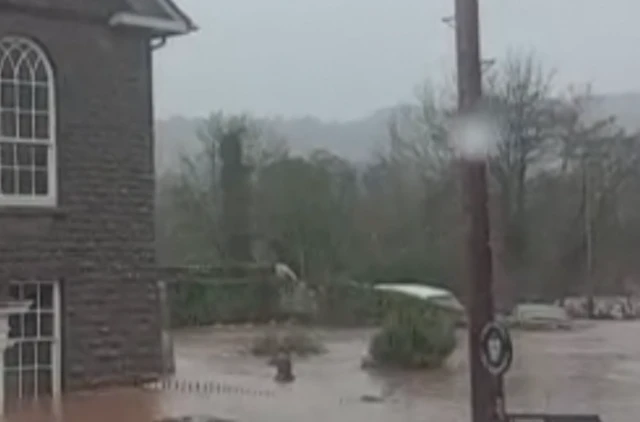 The flooding visible from Jessica's holiday rental