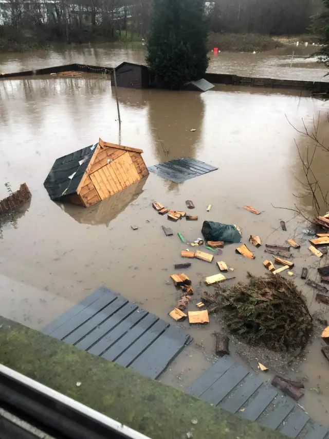 Flooded garden