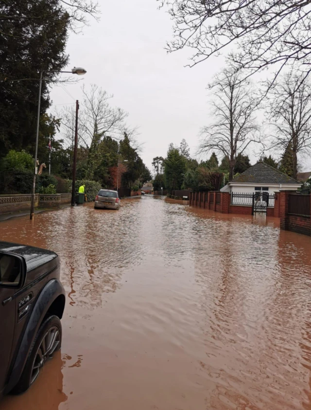 Flooded Radcliffe on Trent