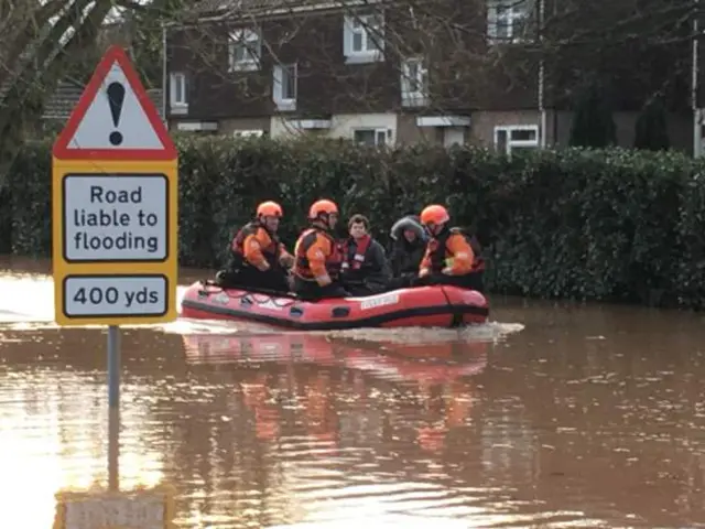 Families being rescued in Hereford