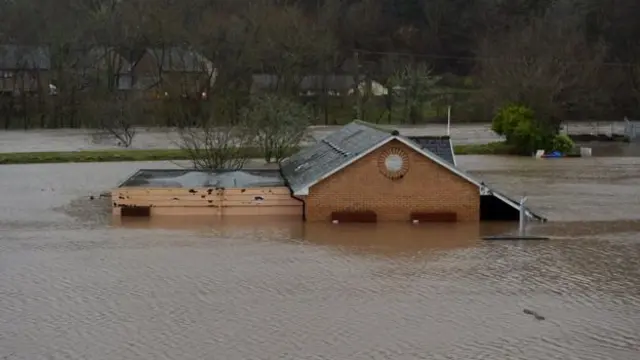 The Little Friends Playgroup, in Taff's Well, near Cardiff, was submerged to its roof.