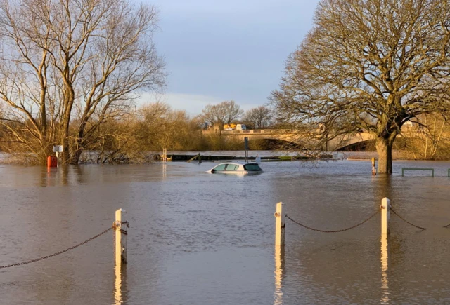 Car submerged in Gunthorpe