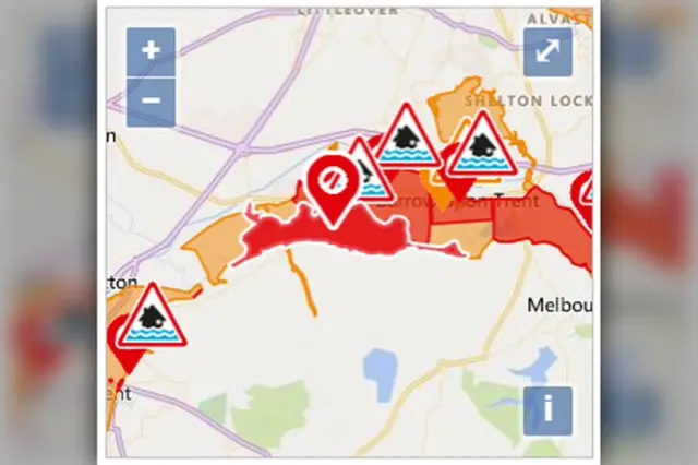 Derbyshire flooding map