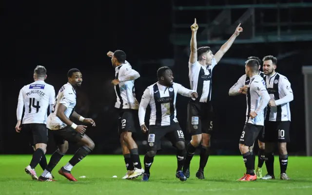 St Mirren celebrate their victory