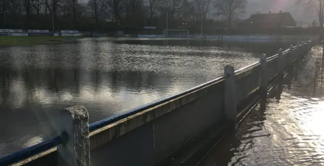 Floodd Tadcaster Albion pitch