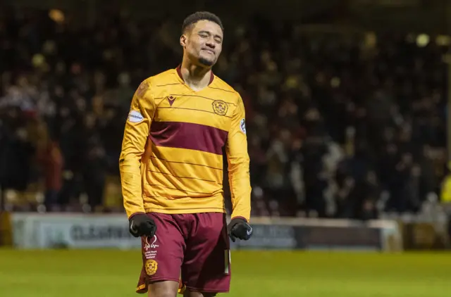 Motherwell's Jermaine Hylton is left disappointed