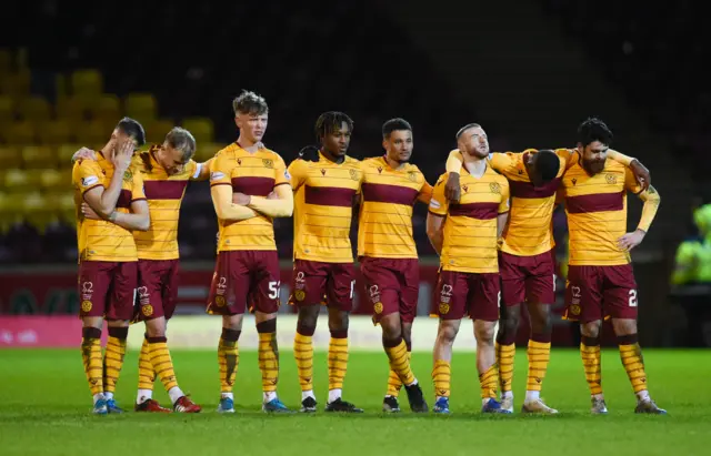 Motherwell players are left disappointed