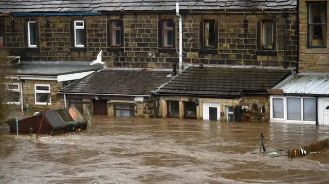 Flooding in Mytholmroyd