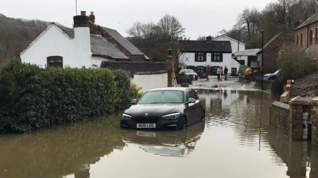 Car in water