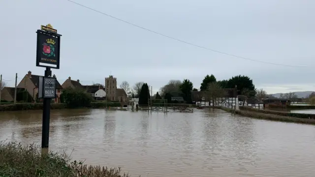 Flooding in Severn Stoke