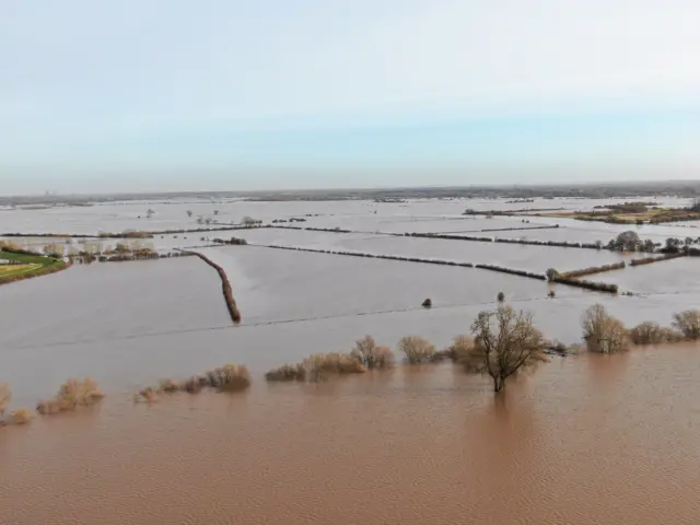 Fields under water