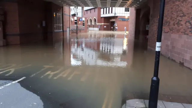 Flooding in Shrewsbury this week