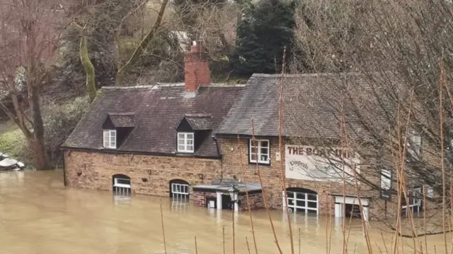 The Boat Inn pub in Jackfield, near Telford