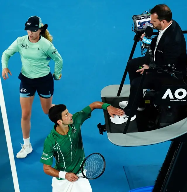 djokovic and umpire
