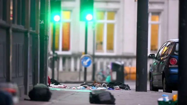 Belongings left on the street