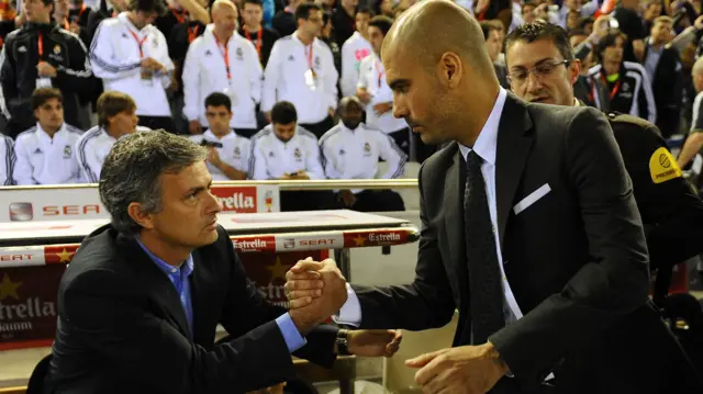 Pep Guardiola and Jose Mourinho