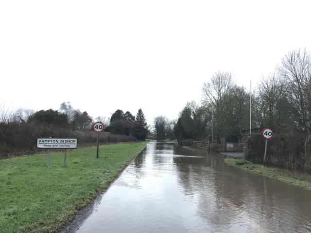 Flooded road