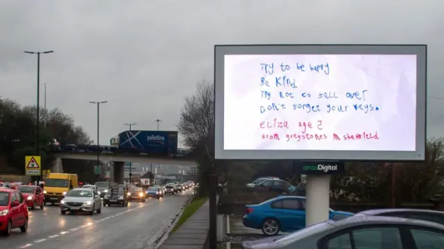 The billboard on the Sheffield Parkway