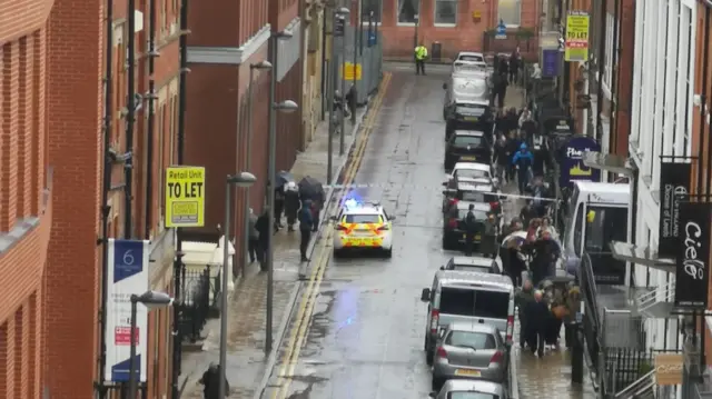 York Place with a police car