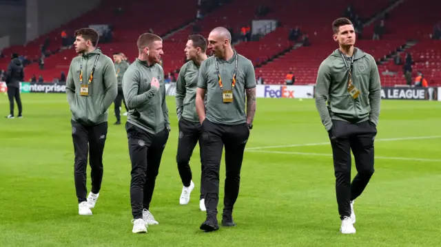 Celtic's players at Telia Parken