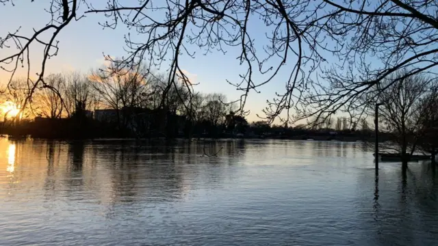 The River Severn in Worcester today