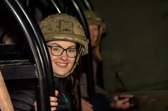 British Army ferrying workers