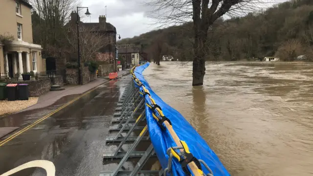 Barriers in Ironbridge this week