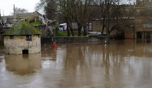 Flooded River Ouse in York